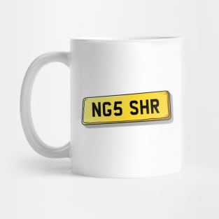 NG5 SHR - Sherwood Number Plate Mug